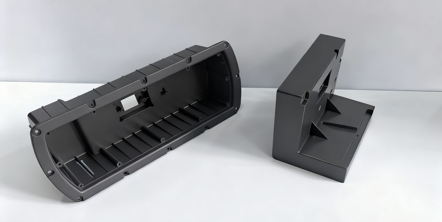 GP Mold, Injection molds for speaker components, including grille, basket, and magnet housing plastic molds.  Injection mold manufacturer, China injection molds