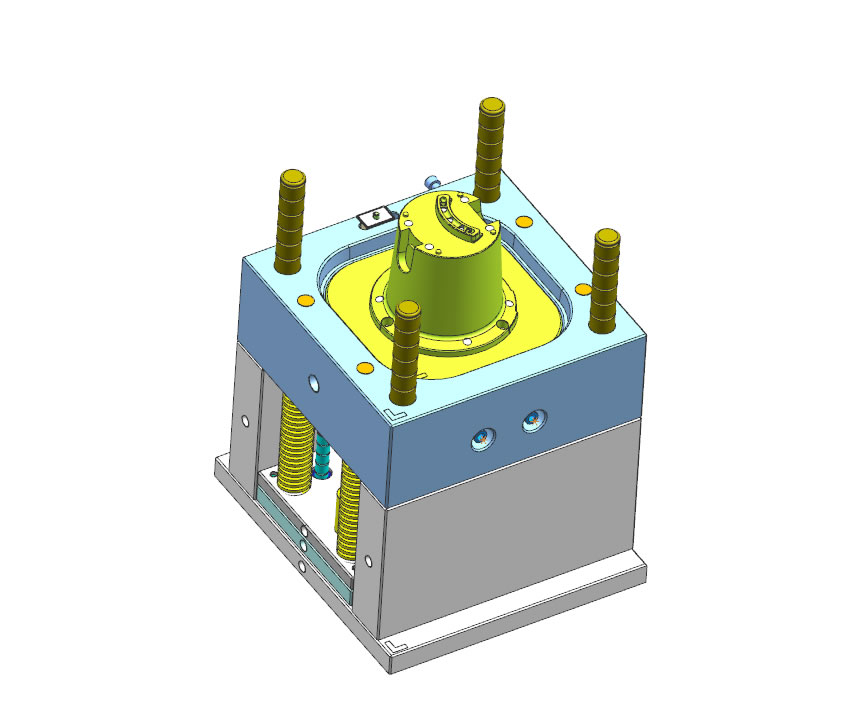 Moldes de inyección GP Mold para piezas de trituración de residuos alimentarios, incluyendo carcasas superior e inferior, botones y conectores de drenaje; fabricante chino de moldes