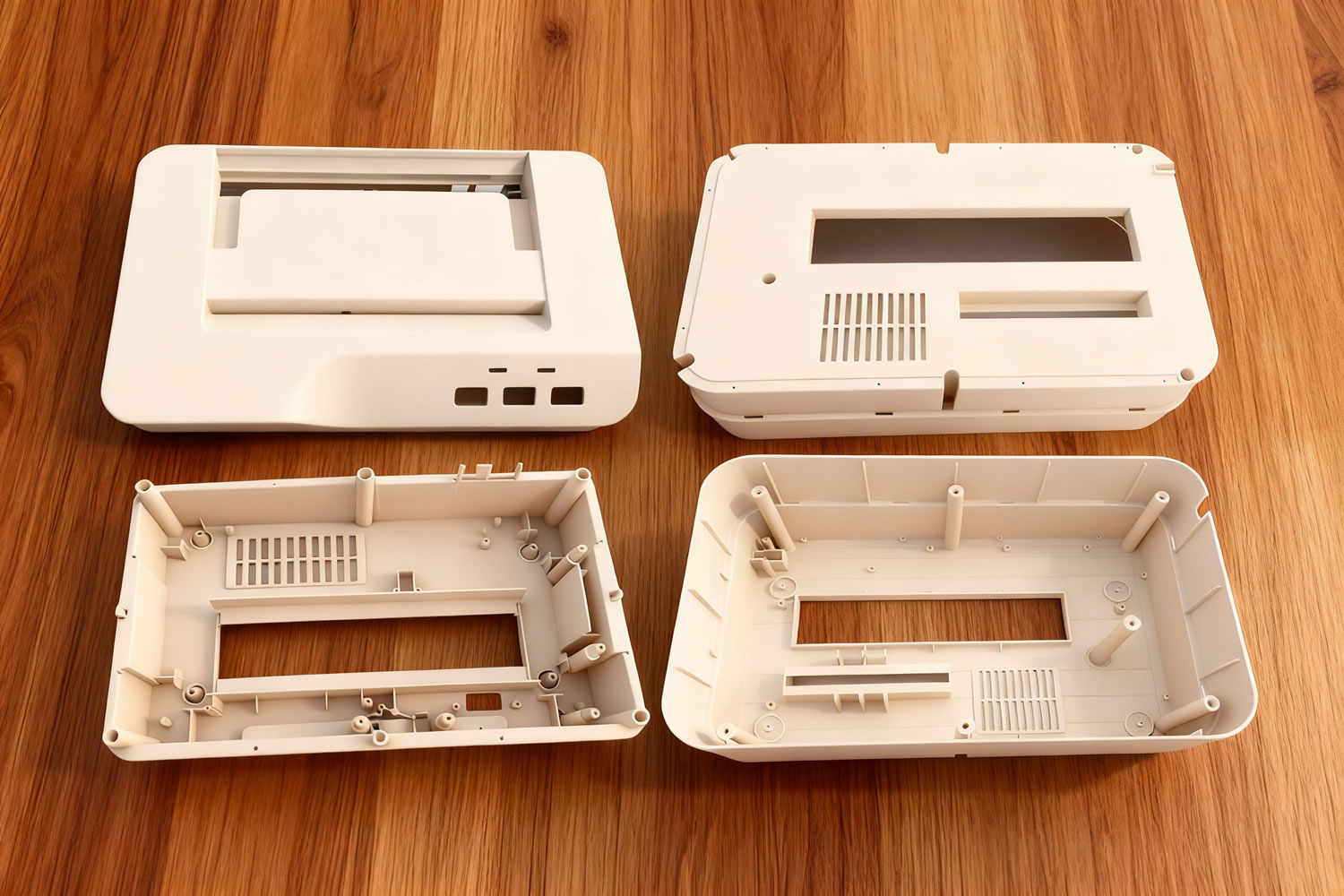 GP Mold specializes in injection molds for paper shredder parts, including molds for housings, panels, buttons, gears, shredder bins, and side panels. We offer custom-made precision molds.